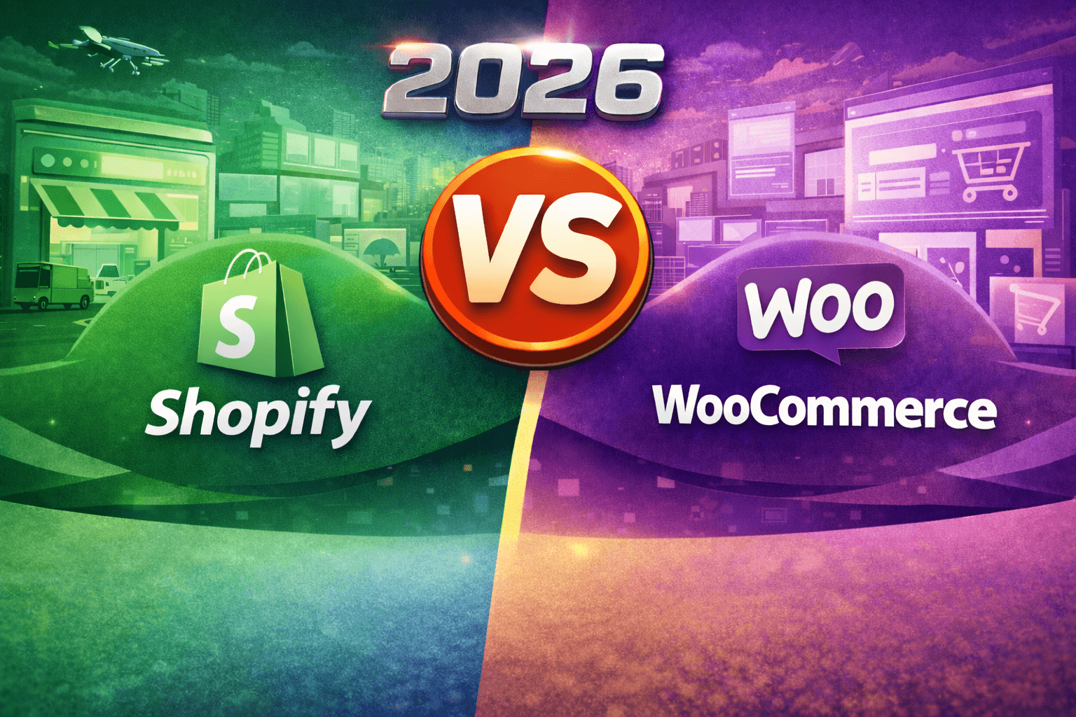 Shopify vs WooCommerce comparison for small business websites in 2026