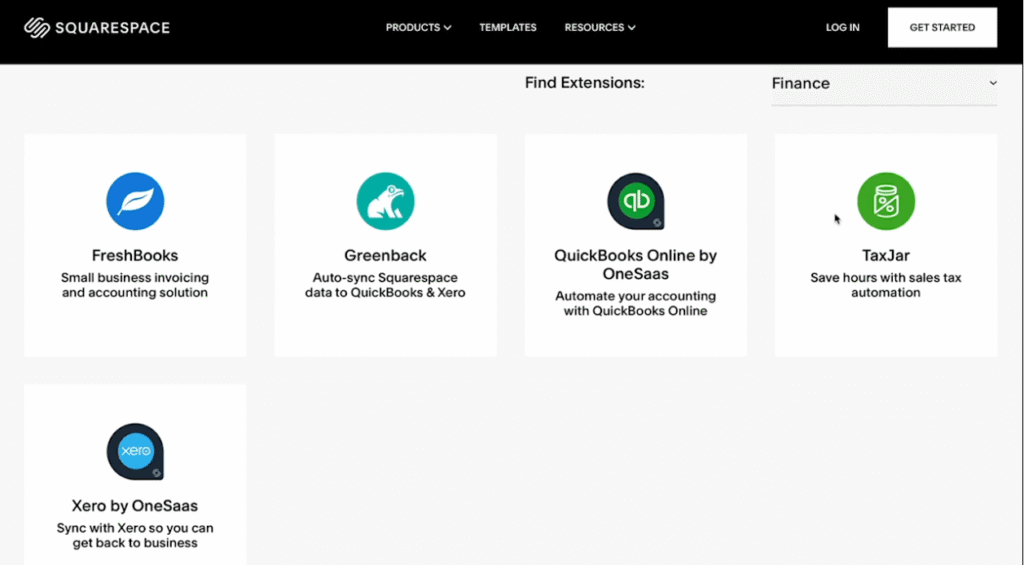 Screenshot of Squarespace Extensions documentation noting extensions are third-party services and support is limited.